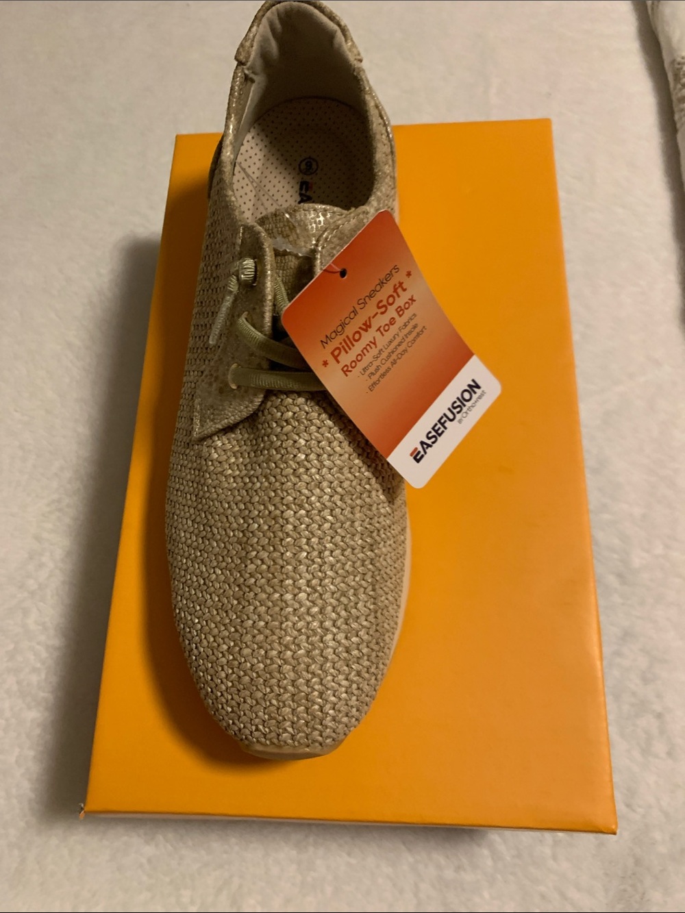 New Easefusion Woven Lace-Up Sneaker in Tan